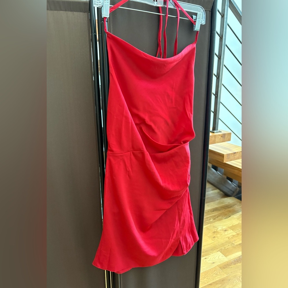 ASOS Red Women's Mini Halter Dress